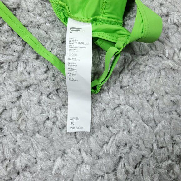 Fabletics Fine Touch Triangle Bralette Women's Size Small Sour Apple Green - Picture 4 of 4